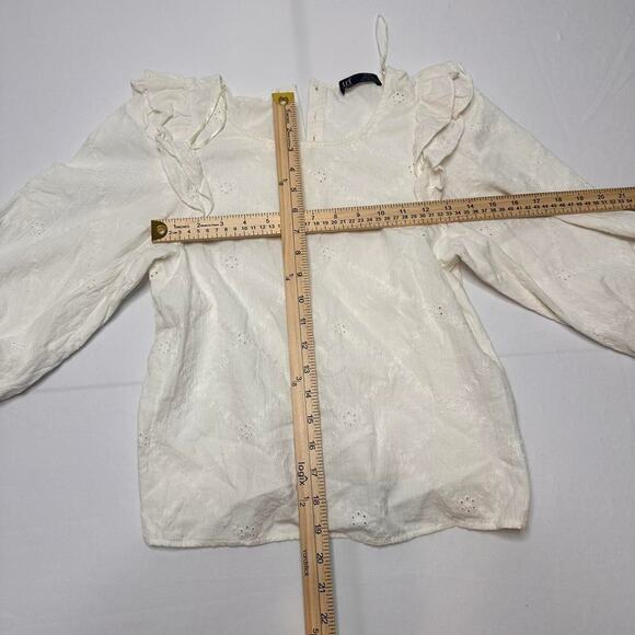 TRF Collection Zara Size Small Beautiful Cottage Core Romantic Cream Blouse - Picture 5 of 7